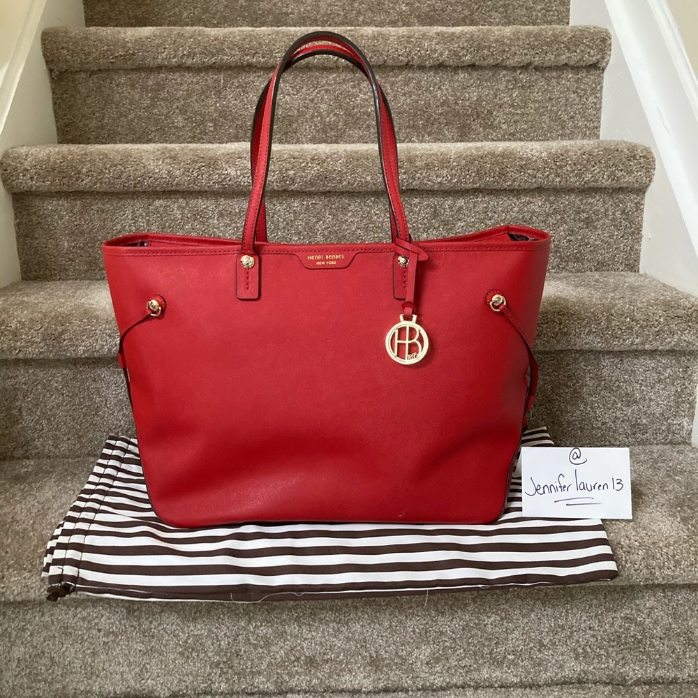 Henri Bendel Red Tote Bag